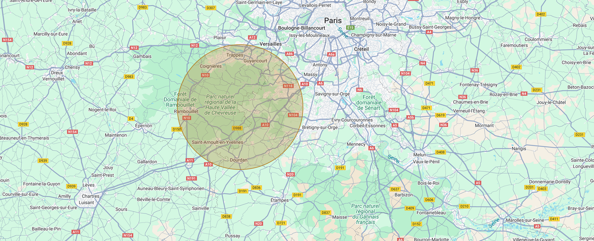 Zones d’intervention : Magny Les Hameaux, Cernay la ville, Limours, Le Mesnil St Denis, Montigny le Bretonneux, Voisins le Bretonneux, Guyancourt, St Lambert des bois, Les Essarts le Roi, Senlisse, Choisel, Chevreuse, Clairefontaine, St Rémy lès Chevreuse, Bullion, Élancourt, Rambouillet, Saint-Arnoult-en-Yvelines, Rochefort-en-Yvelines, La-Celle-les-Bordes, Poigny-la-Forêt, Saint-Léger-en-Yvelines, Les Molières, Gif-sur-Yvette, Orsay, Saclay.